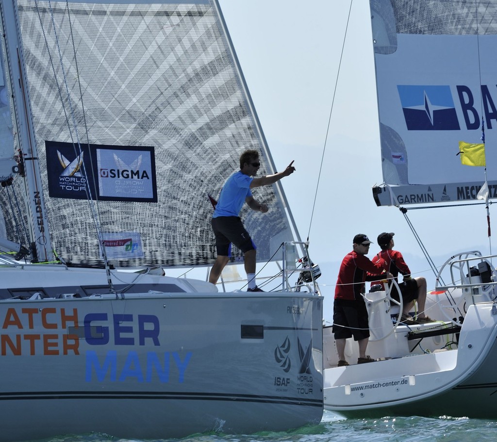 Bruni v Monnin on Qualifying Day 1 - Match Race Germany © Chris Davies/AWMRT
